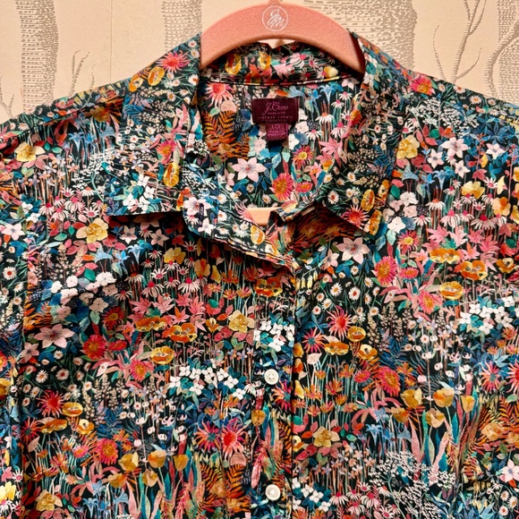 NWOT- Liberty of London x J. Crew Faria Flowers Floral Print- Size 10 - Picture 2 of 4